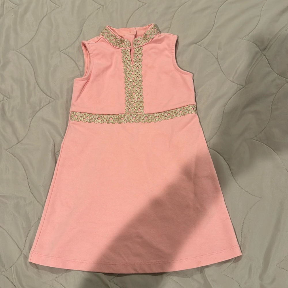Janie and Jack Brocade Trim Ponte Dress